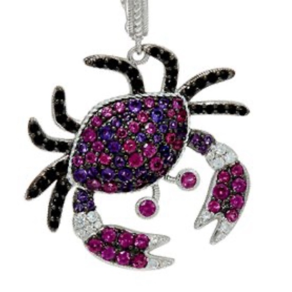 Judith Ripka Sterling Gemstone Cancer ♋️ Crab Zodiac Enhancer New - Picture 1 of 7